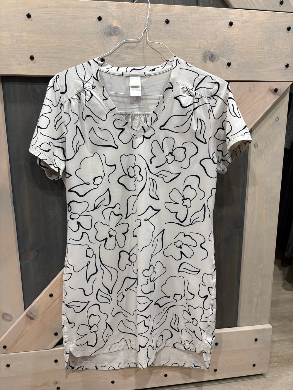 Cream Floral Olivie V Neck Dress LOLE